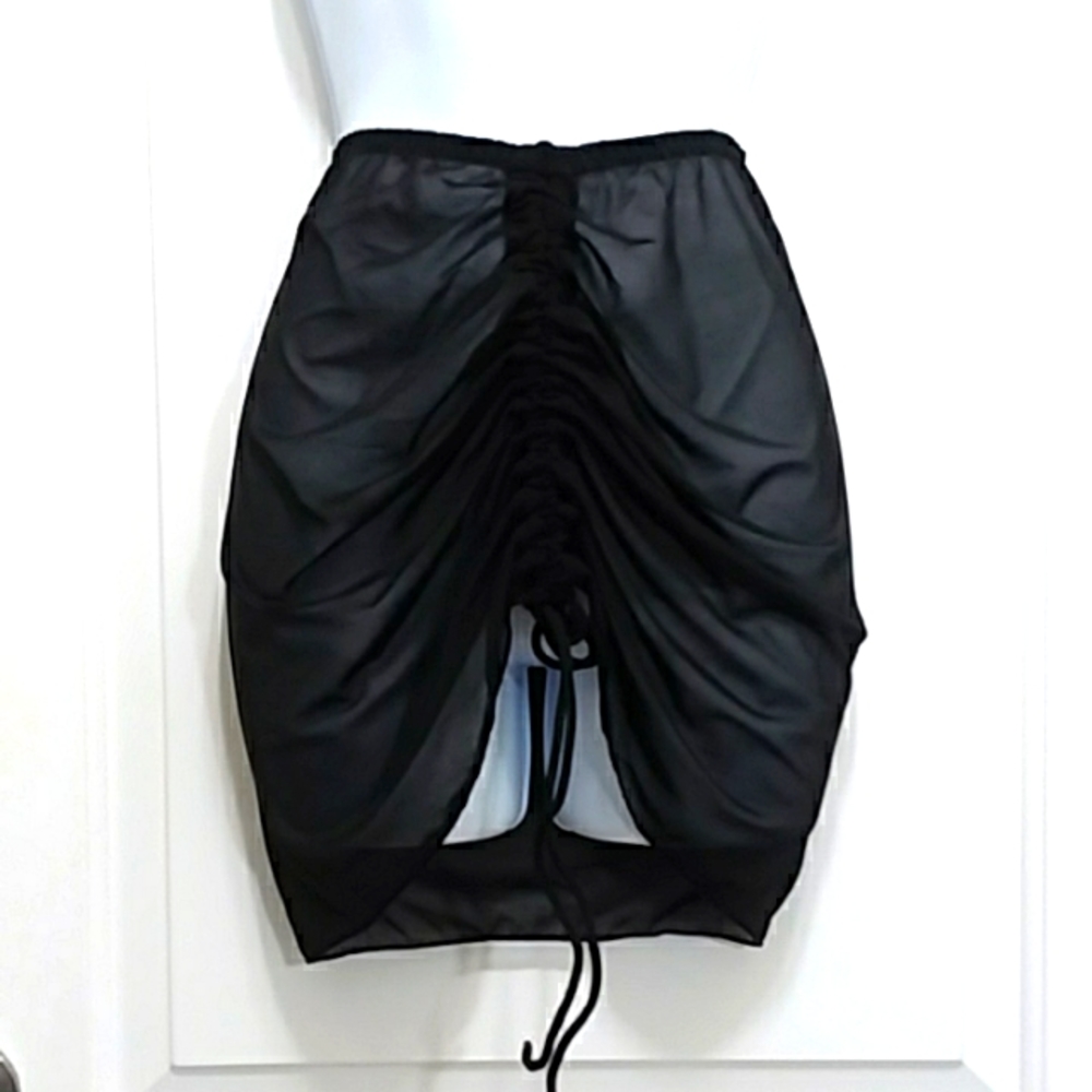 Black Sheer Swim Skirt CoverUp